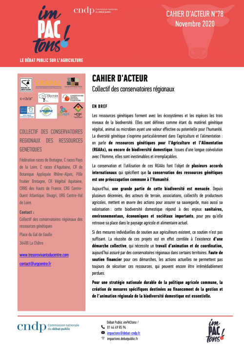 ImPACtons - Cahier d'acteur du collectif des conservatoires régionaux